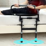 ⁦قضبان سرير قابلة للتعديل للبالغين وكبار السن - حامل سرير قابل للطي للسلامة - مصنوع من الصلب المتين، قابل للتوسيع وتعديل الارتفاع لدعم غرفة النوم⁩ - الصورة ⁦4⁩
