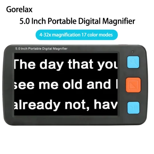 ⁦Electronic Magnifying Glass Low Vision Reading - 5.0 Hd Reading Magnifier Portable - Aliexpress⁩ - الصورة ⁦1⁩