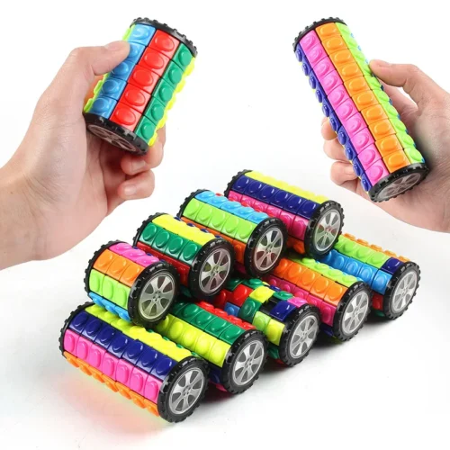 ⁦Creative 3D Rotating Slid Cube Puzzle Color Tower Decompression Novel Cube Child Puzzle Toy Parent-child Montessori Prop Gift - AliExpress 26⁩ - الصورة ⁦4⁩