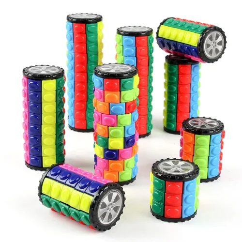 ⁦Creative 3D Rotating Slid Cube Puzzle Color Tower Decompression Novel Cube Child Puzzle Toy Parent-child Montessori Prop Gift - AliExpress 26⁩ - الصورة ⁦2⁩