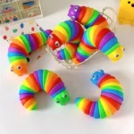 3D Slug Fidget Toy Colorful Slug Snail Toy Articulated Flexible All Ages Relief Anti-Anxiety Sensory Toys for Children - AliExpress - الصورة 2