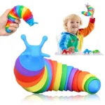 3D Slug Fidget Toy Colorful Slug Snail Toy Articulated Flexible All Ages Relief Anti-Anxiety Sensory Toys for Children - AliExpress - الصورة 6
