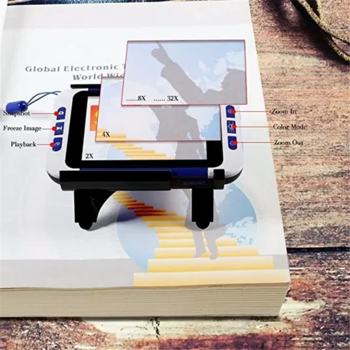 ⁦Bublov-مكبر رقمي للقراءة الإلكترونية ، رؤية منخفضة للمساعدة على القراءة ، جهاز إلكتروني بمكبرة ، شاشة LCD ملونة ، شاشة 2-32x - AliExpress⁩ - الصورة ⁦6⁩