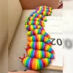 3D Slug Fidget Toy Colorful Slug Snail Toy Articulated Flexible All Ages Relief Anti-Anxiety Sensory Toys for Children - AliExpress - الصورة 3