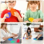 Fidget Toys Sensory Stone 6 Pack Textured Worry Stone Social Emotional Feelings Toys For Special Needs Fidget Stress Toys - AliExpress 26 - الصورة 4