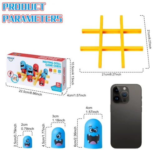 ⁦لعبة AIUAZA الممتعة والتعليمية من مادة PVC Tic-Tac-Toe: معزز المهارات المعرفية الداعم، هدية مثالية لعبة لوحة عائلية للأطفال من عمر 3 إلى 8 سنوات - AliExpress 18⁩ - الصورة ⁦6⁩