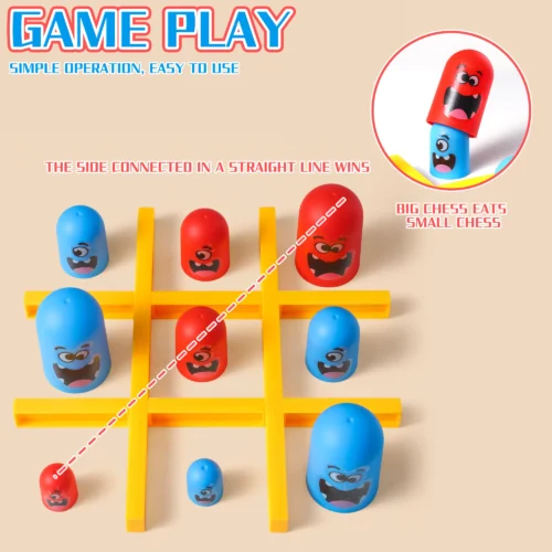 ⁦لعبة AIUAZA الممتعة والتعليمية من مادة PVC Tic-Tac-Toe: معزز المهارات المعرفية الداعم، هدية مثالية لعبة لوحة عائلية للأطفال من عمر 3 إلى 8 سنوات - AliExpress 18⁩ - الصورة ⁦2⁩