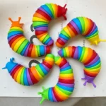 3D Slug Fidget Toy Colorful Slug Snail Toy Articulated Flexible All Ages Relief Anti-Anxiety Sensory Toys for Children - AliExpress - الصورة 5